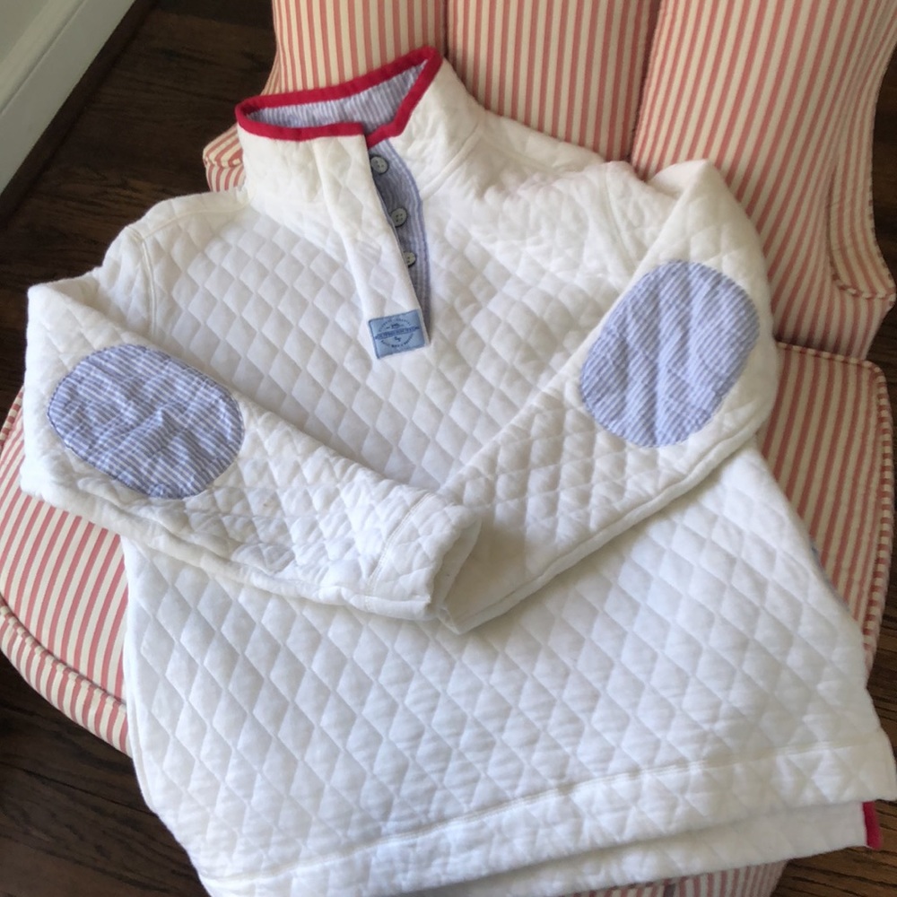 Southern Tide White Skiptide Pullover Small